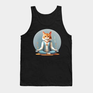 Yoga cat Tank Top